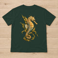 Golden Seahorse t-shirt in Forest