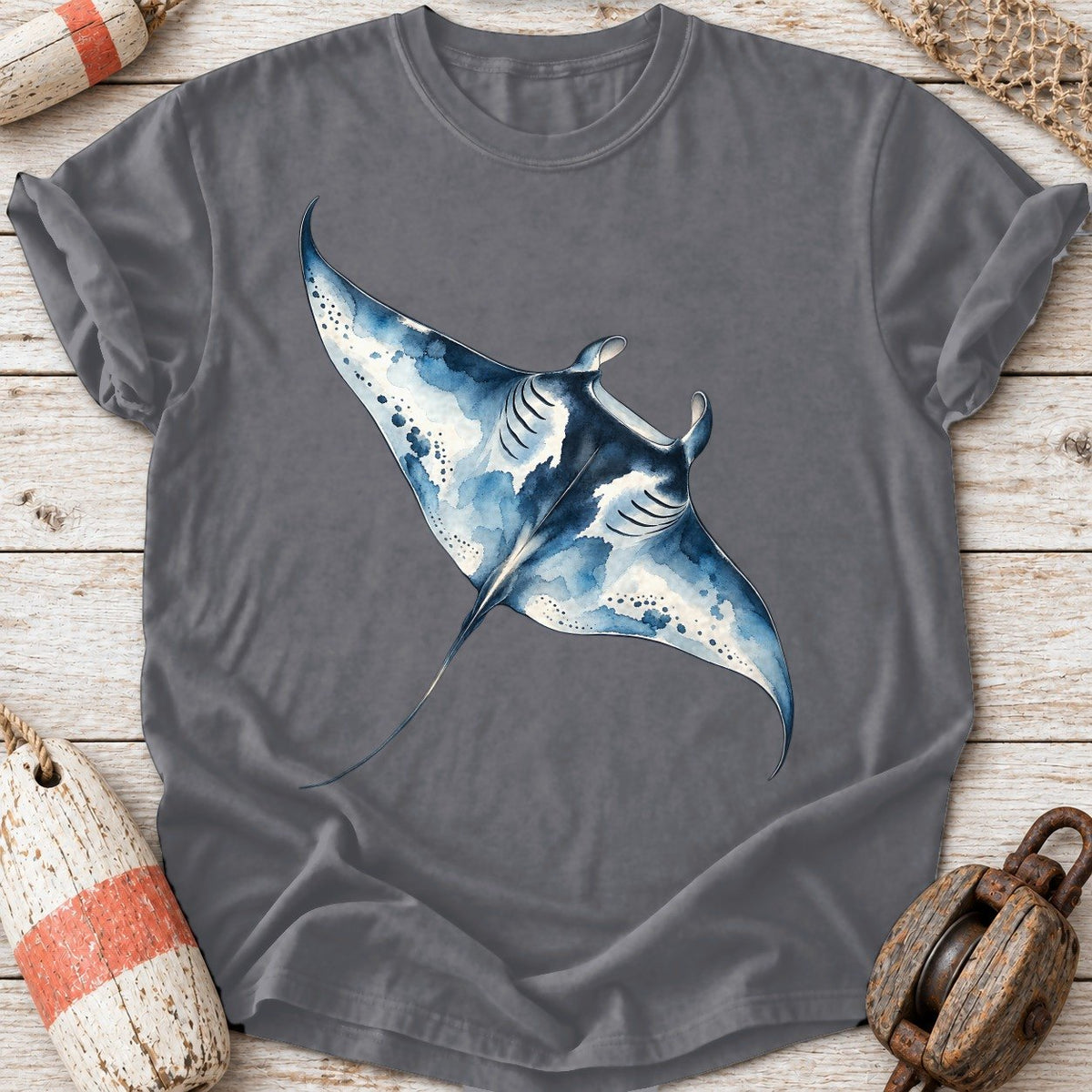 Ink Wash Manta Ray