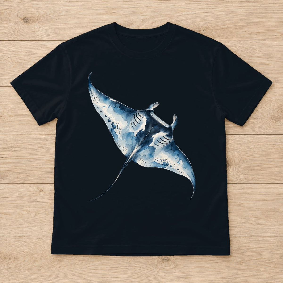 Ink Wash Manta Ray