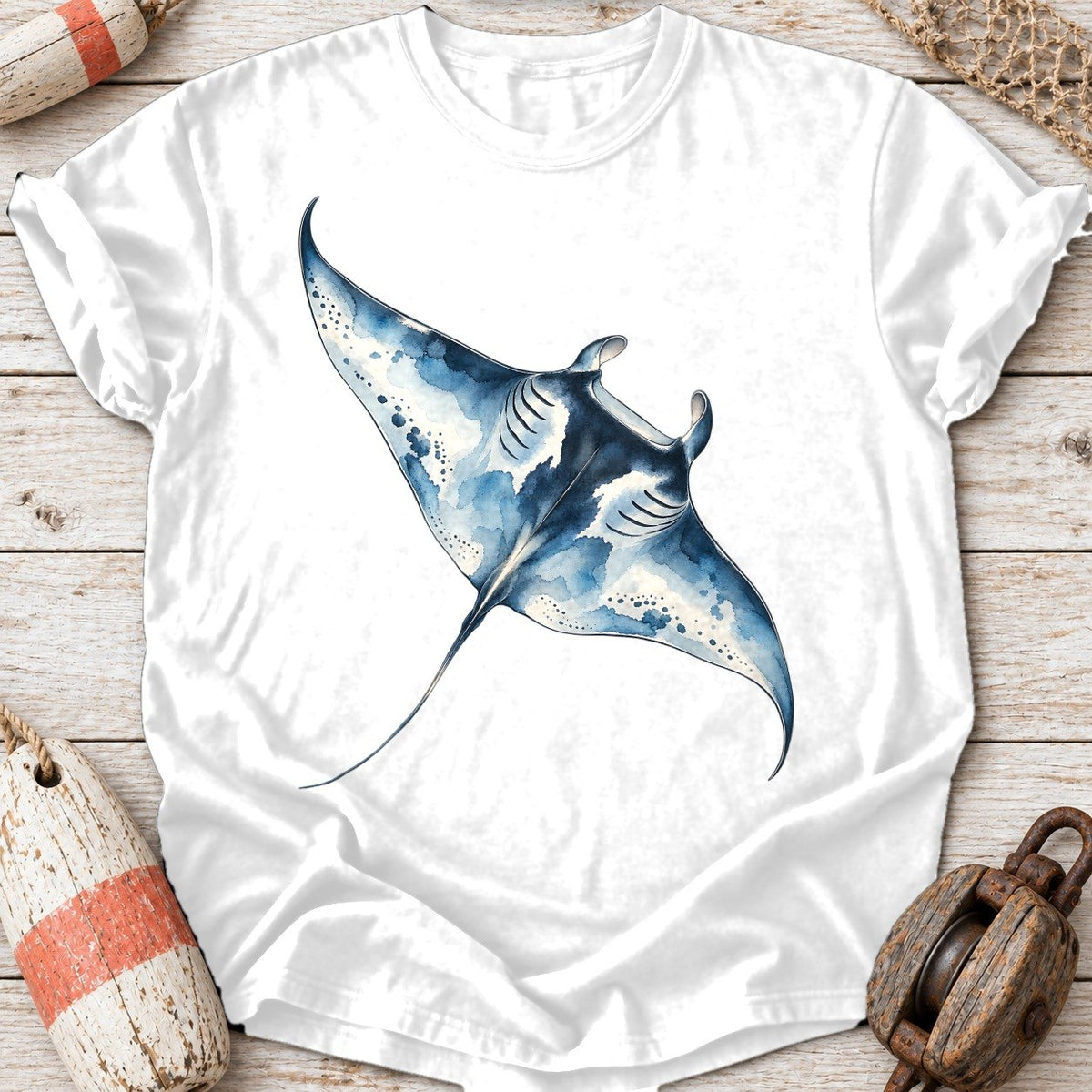 Ink Wash Manta Ray