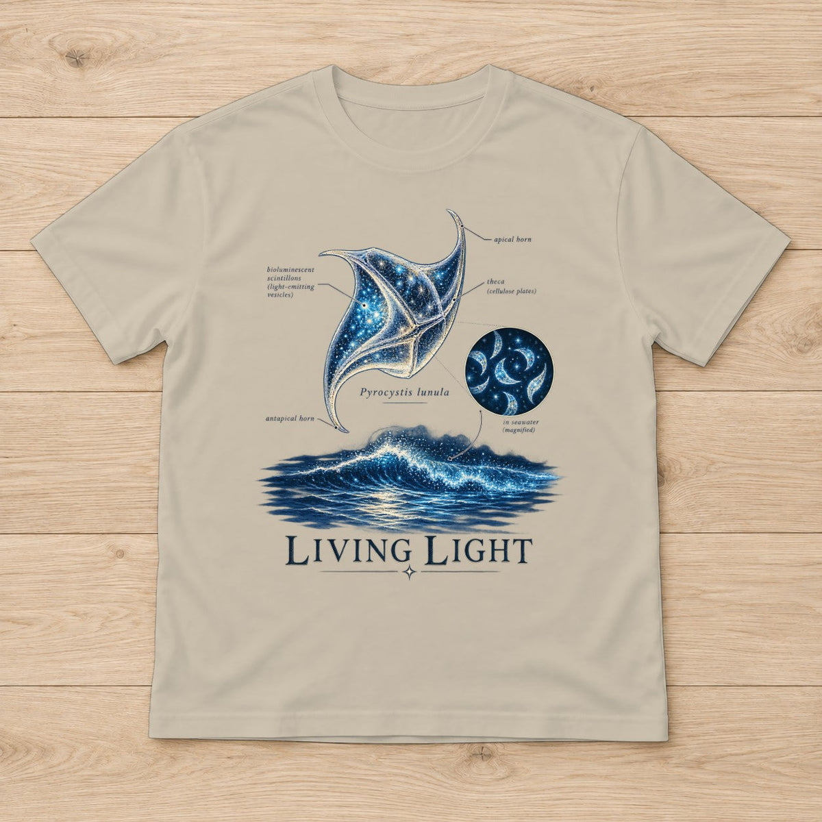 Living Light t-shirt in Sand