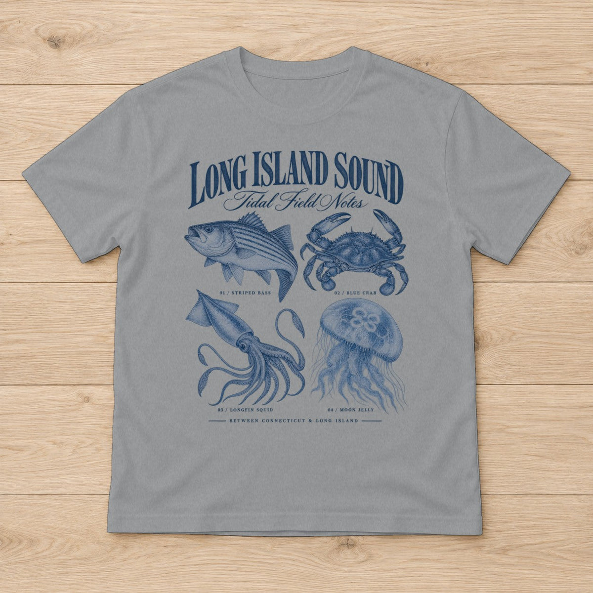 Long Island Tidal Notes t-shirt in Sport Grey
