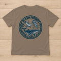 Ocean Friends Woodcut t-shirt in Brown Savana