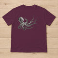 Octopus Gyotaku t-shirt in Maroon