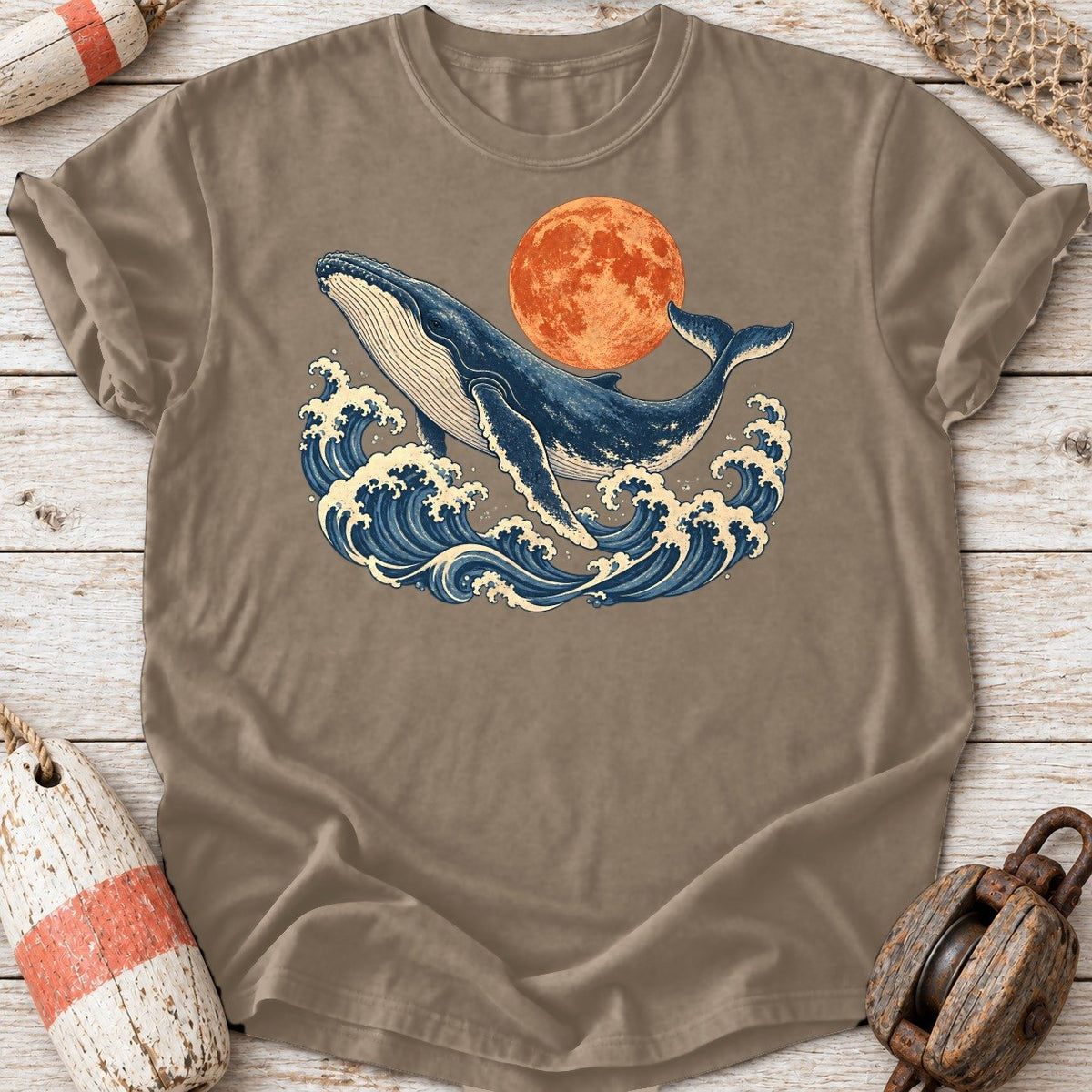 Whale and Full Moon