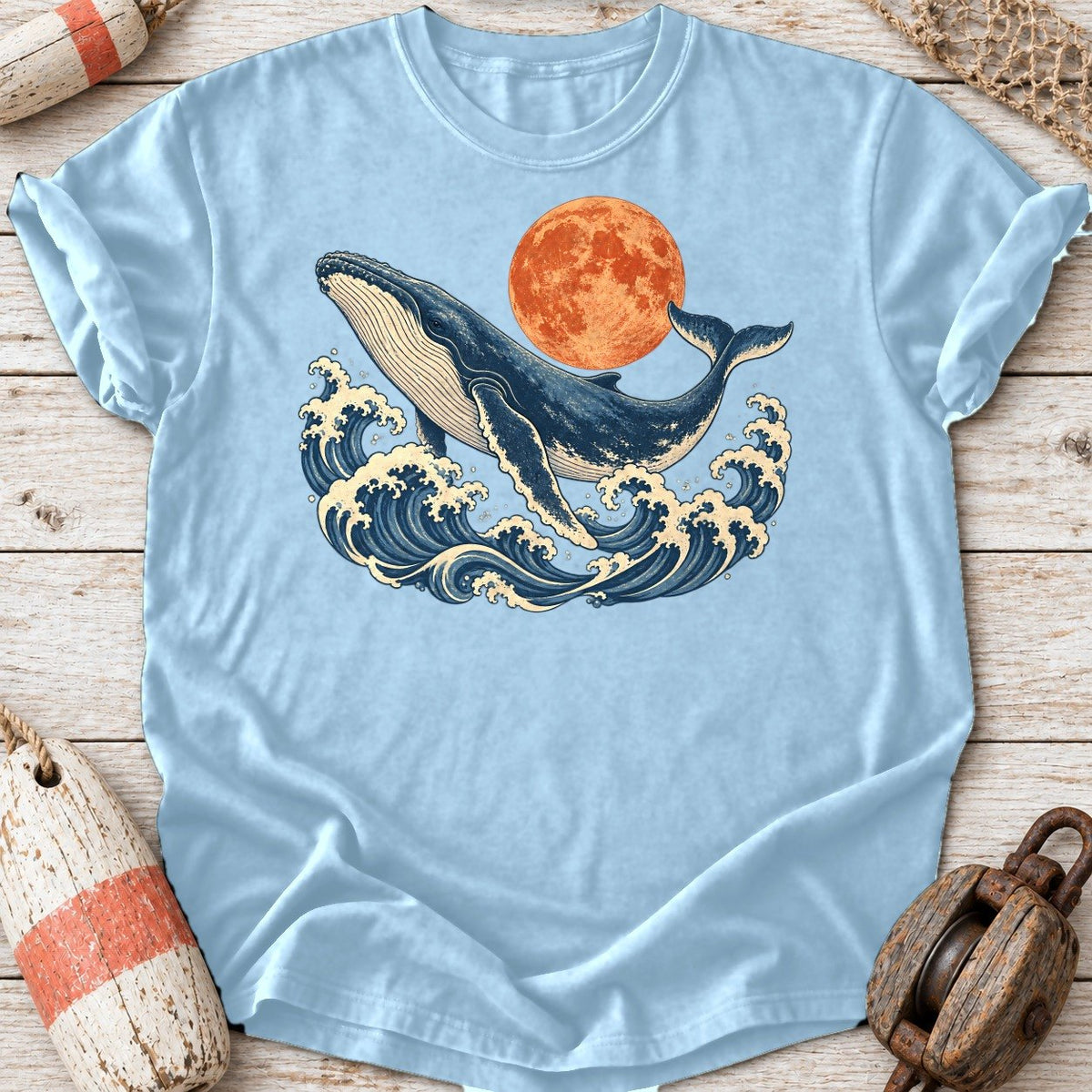 Whale and Full Moon