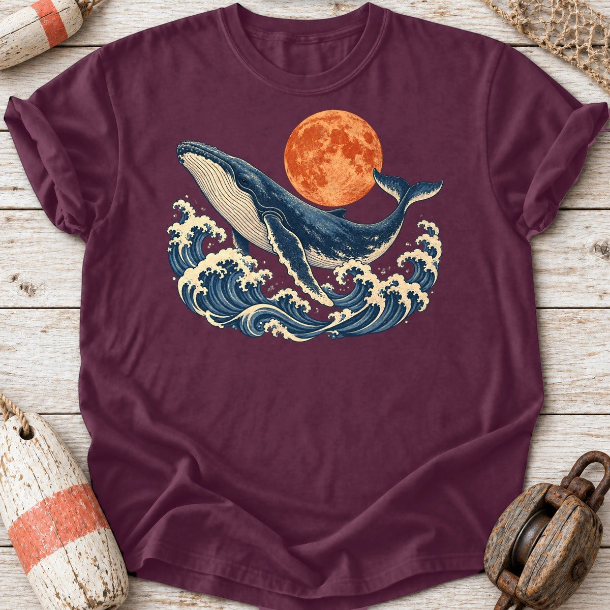 Whale and Full Moon