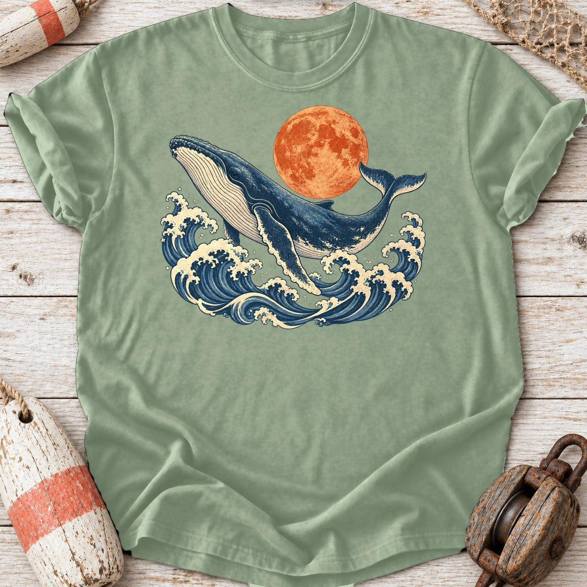 Whale and Full Moon