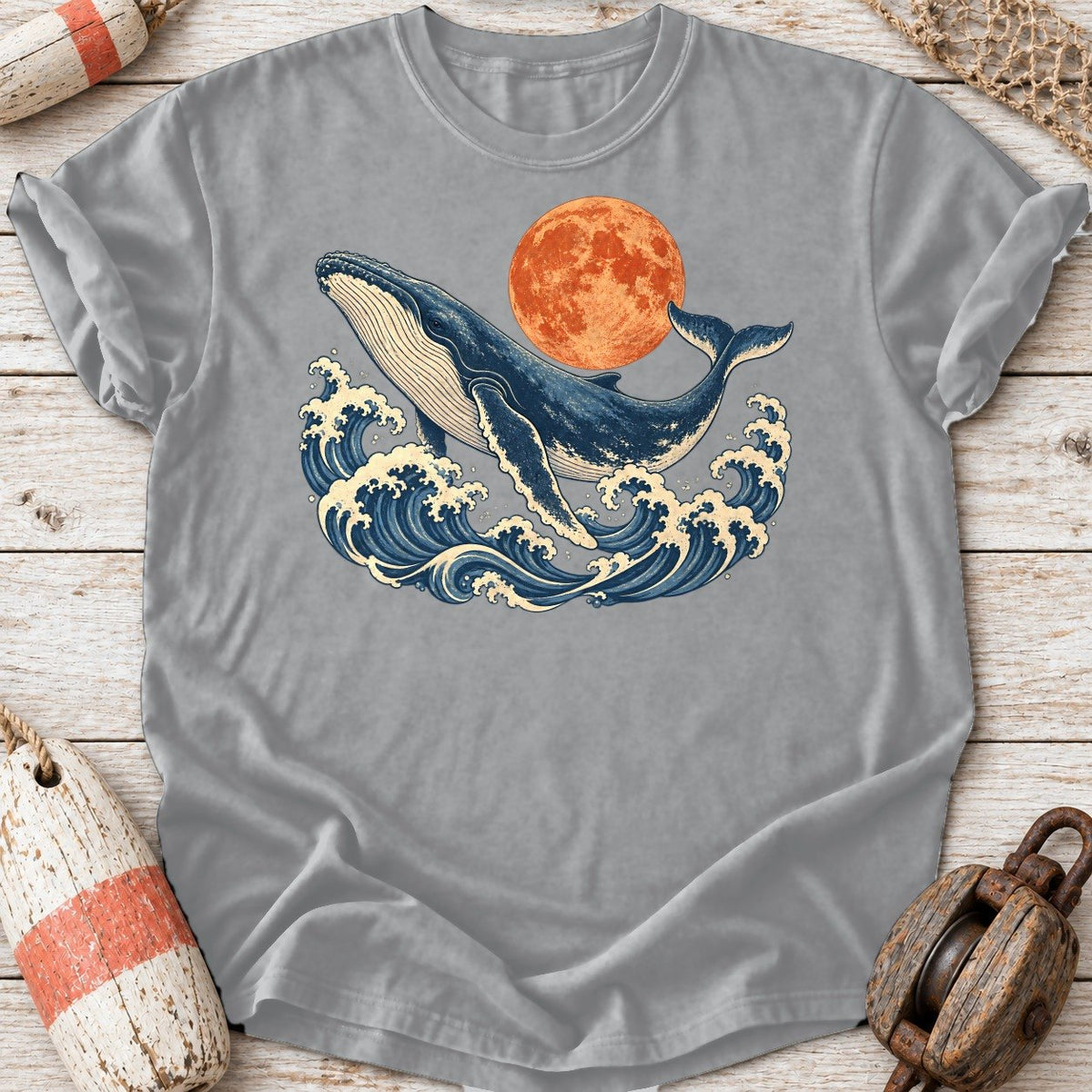 Whale and Full Moon