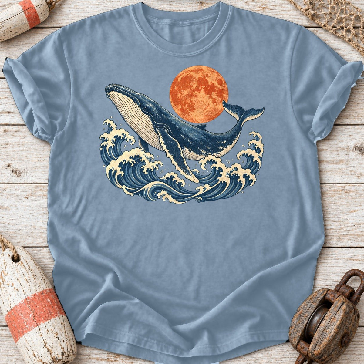 Whale and Full Moon